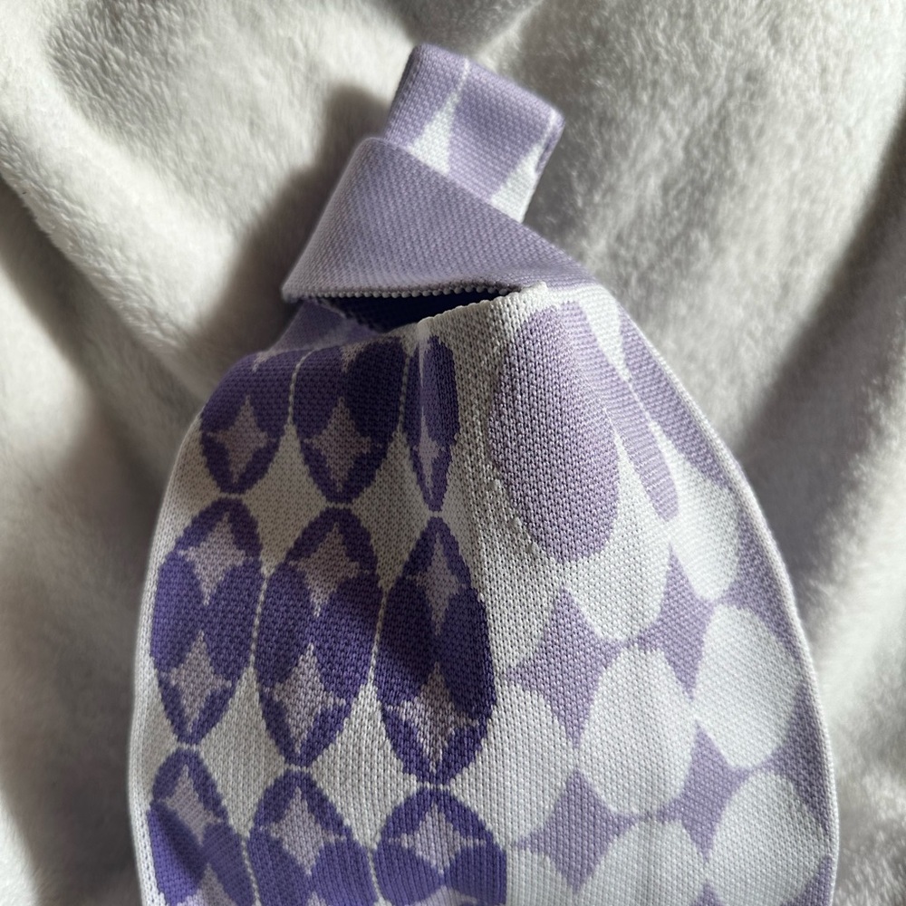 Purple Argyle Crochet bag